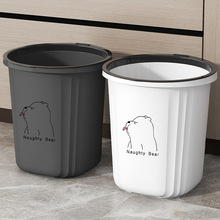 垃圾桶家用加厚大容量轻奢客厅厨房卧室卫生间宿舍无盖带压圈纸拧