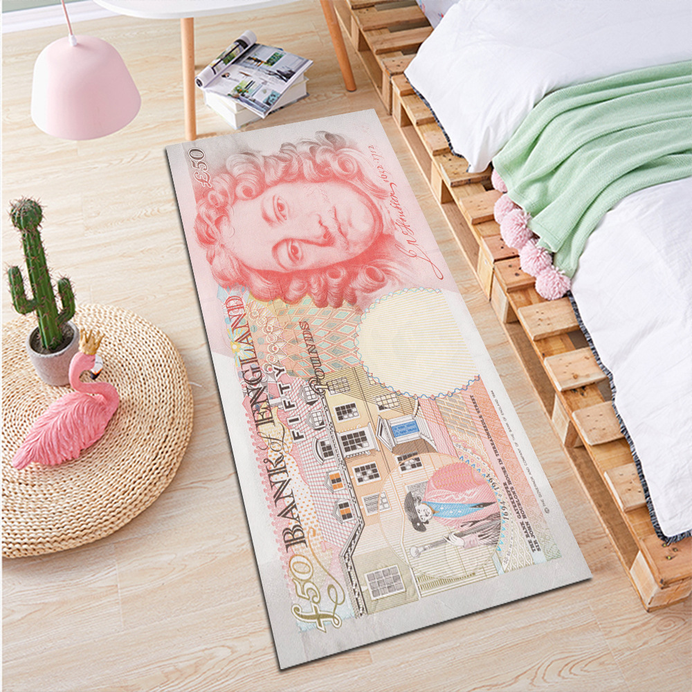 Cross-Border Creative Long Bedroom Bedside Dollar Carpet Living Room Rectangular Corridors Hallway Bay Window Non-Slip Floor Mat