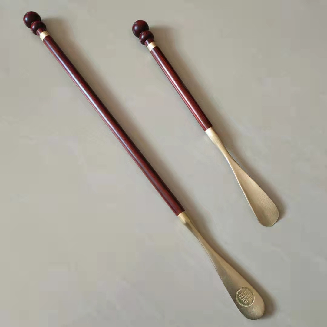 鸡翅木鞋扒实木质加长长柄鞋拔子提鞋器穿鞋器 加长款