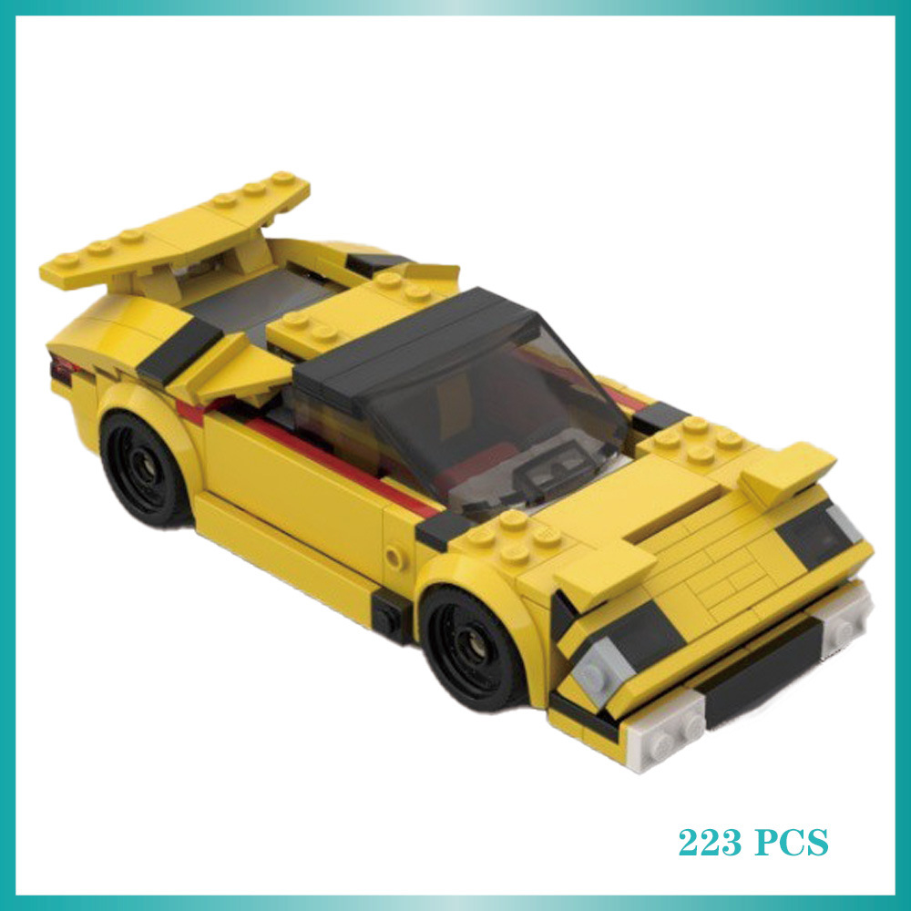 跨境玩具兼容乐高跑车模型 热销国产小颗粒积木moc-163905 兰博基