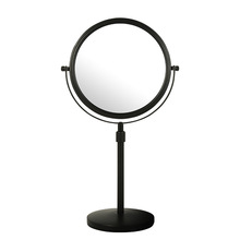 化妆镜台式桌面伸缩可调升降高度黑双面高清镜面学生宿舍led镜子