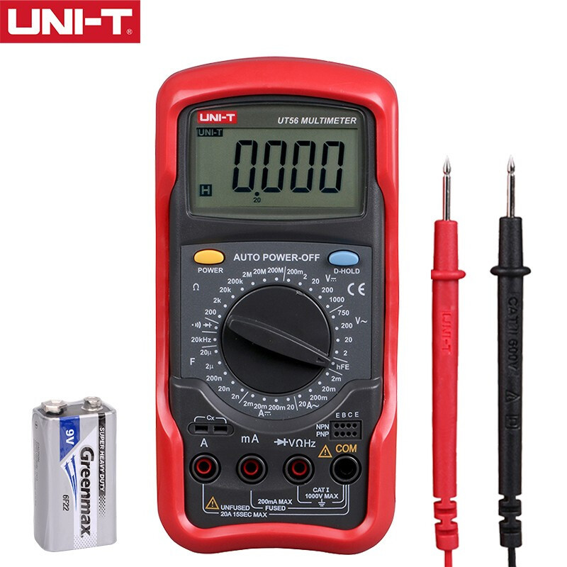 优利德(uni-t)标准型数字万用表防烧防误测数显大屏幕万用表多
