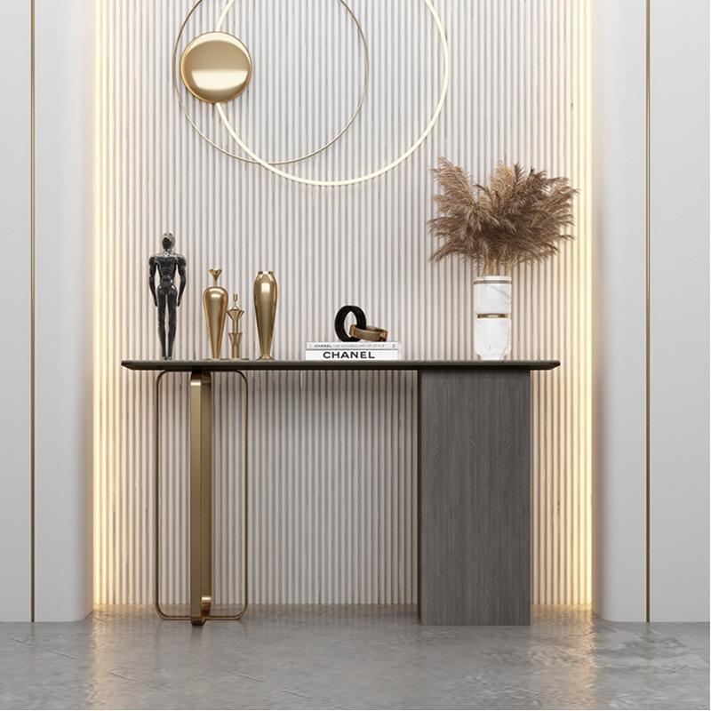 现代简约入户边柜厅隔断新中式玄关桌玄关柜轻奢风意式大理石玄关