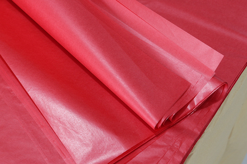 24克红色油光纸半透明包装不粘胶鞋子鲜花包装75100cm500张包邮