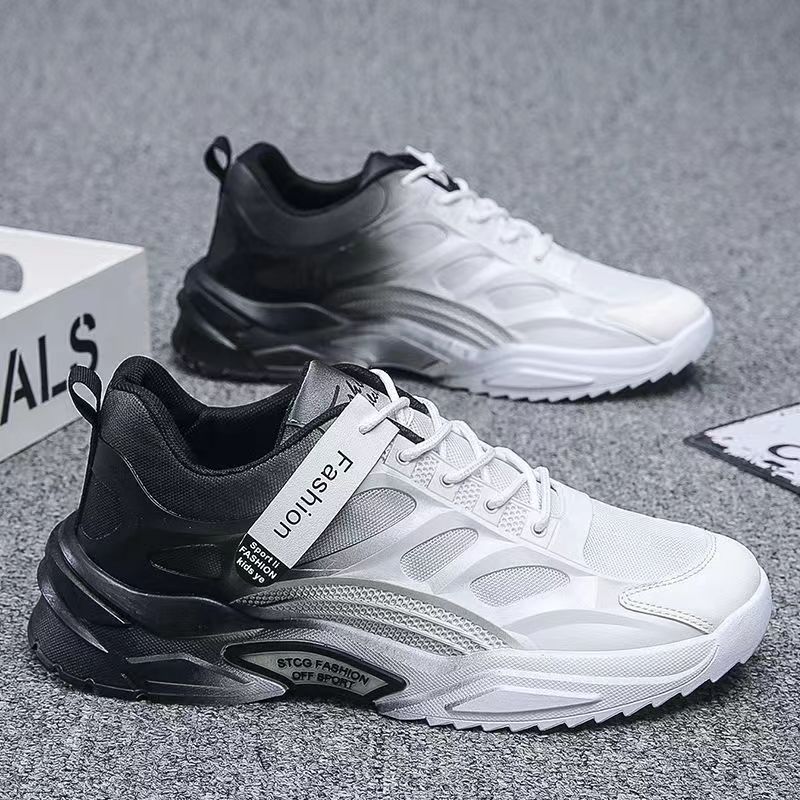 Summer Men's Shoes 2023 New Shoes Men's Korean-Style Fashionable All-Match Breathable Sports Casual Platform Small