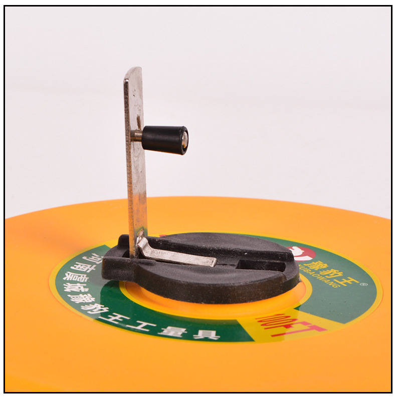 厂家现货手摇式测量卷尺abs纤维圆盘皮卷尺工程超韧性皮卷尺