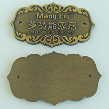 工厂定制家具金属标识牌 金属电镀古铜标牌 锌合金压铸立体铭牌