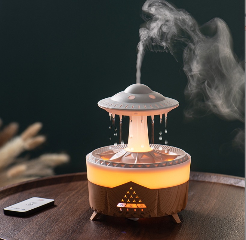 Water Drop Humidifier Flame Aroma Diffuser Household Large Capacity Intelligent Volcano Spray Atomizer Wholesale