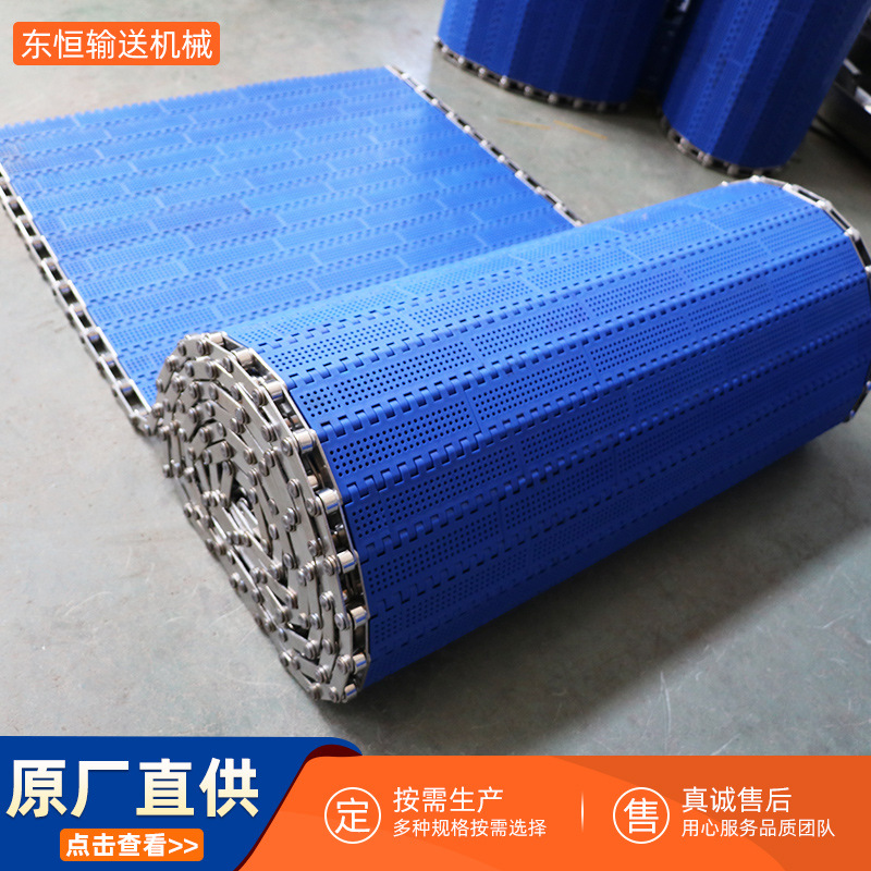 厂家非标塑料洗碗机网带果蔬清洗pvc流水线链网尼龙平格塑料链板