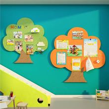 毛毡作品展示幼儿园楼梯文化环创主题成品托育教室墙面装饰画布置