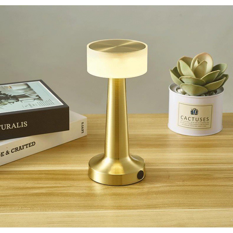 USB Charging Eye Protection Bedside Table Lamp Bar Quiet Bar Hotel Atmosphere Touch Small Night Lamp Led Metal Table Lamp