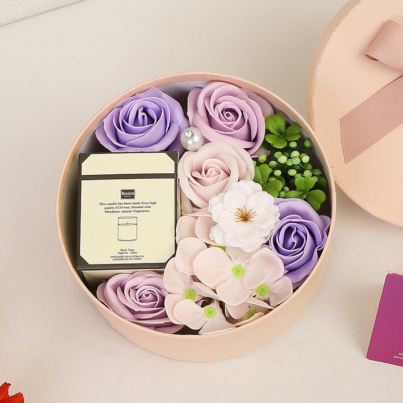 Soap Flower Gift Box Preserved Fresh Flower Rose Artificial Flower Flower Box Carnation Gift Box Valentine's Day Birthday Gift Aromatherapy