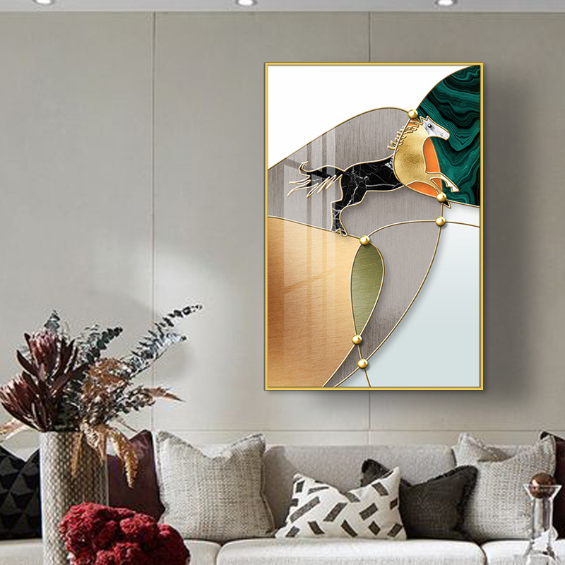 现代简约客厅装饰画个性创意背景墙挂画北欧时尚玄关走廊入户壁画