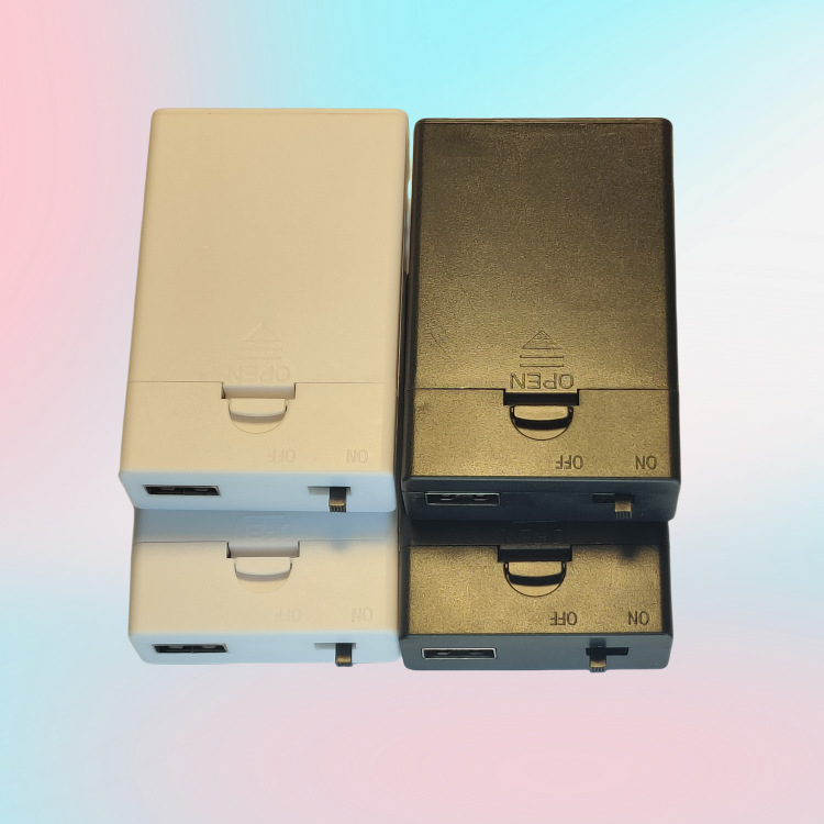 3节5号带USB电池盒  3节5号电池盒带开关盖 3节5号电池盒带USB母