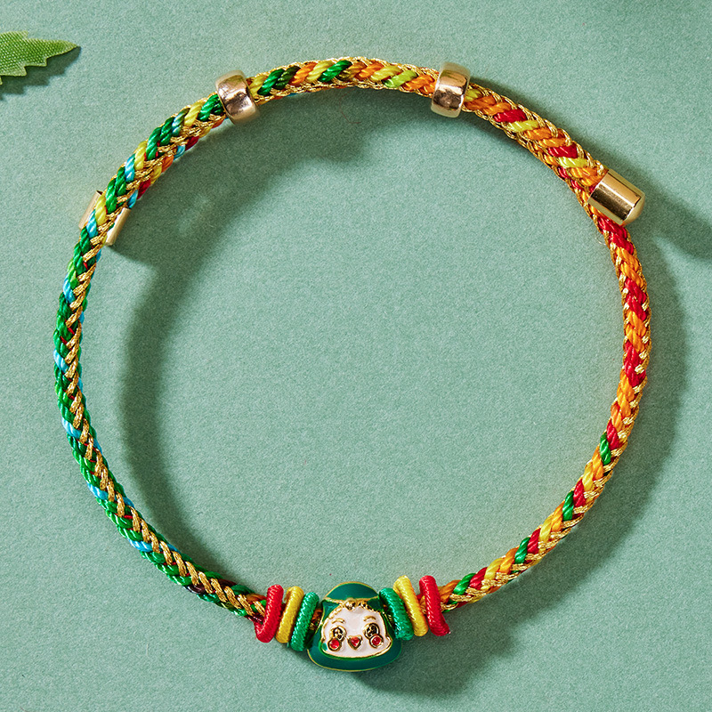 Dragon Boat Festival Colorful Rope Bracelet Small Zongzi Pendant Woven Boys and Girls Baby Children Five-Color Line Carrying Strap Gift