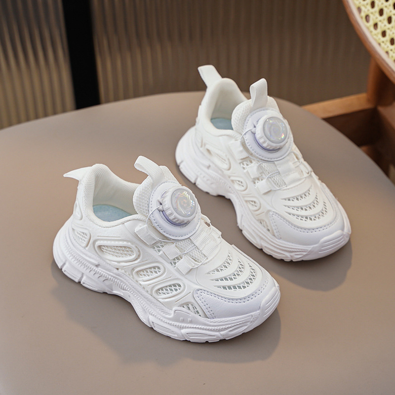 鞋男童小白女鞋童儿童白色运动鞋童20bby10323夏季网单鞋网品