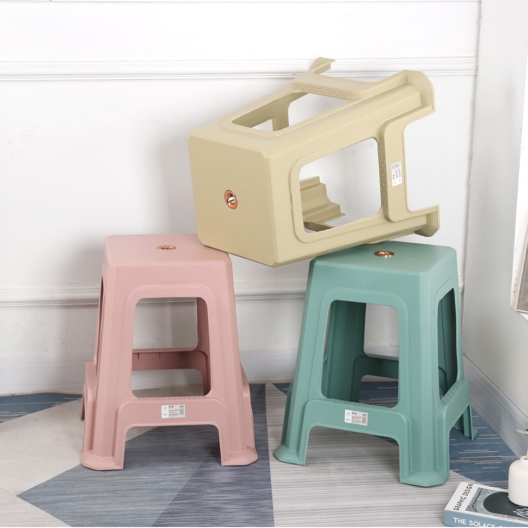 家用简约塑料高登加厚款塑料凳简约餐桌椅子可叠放-阿里巴巴