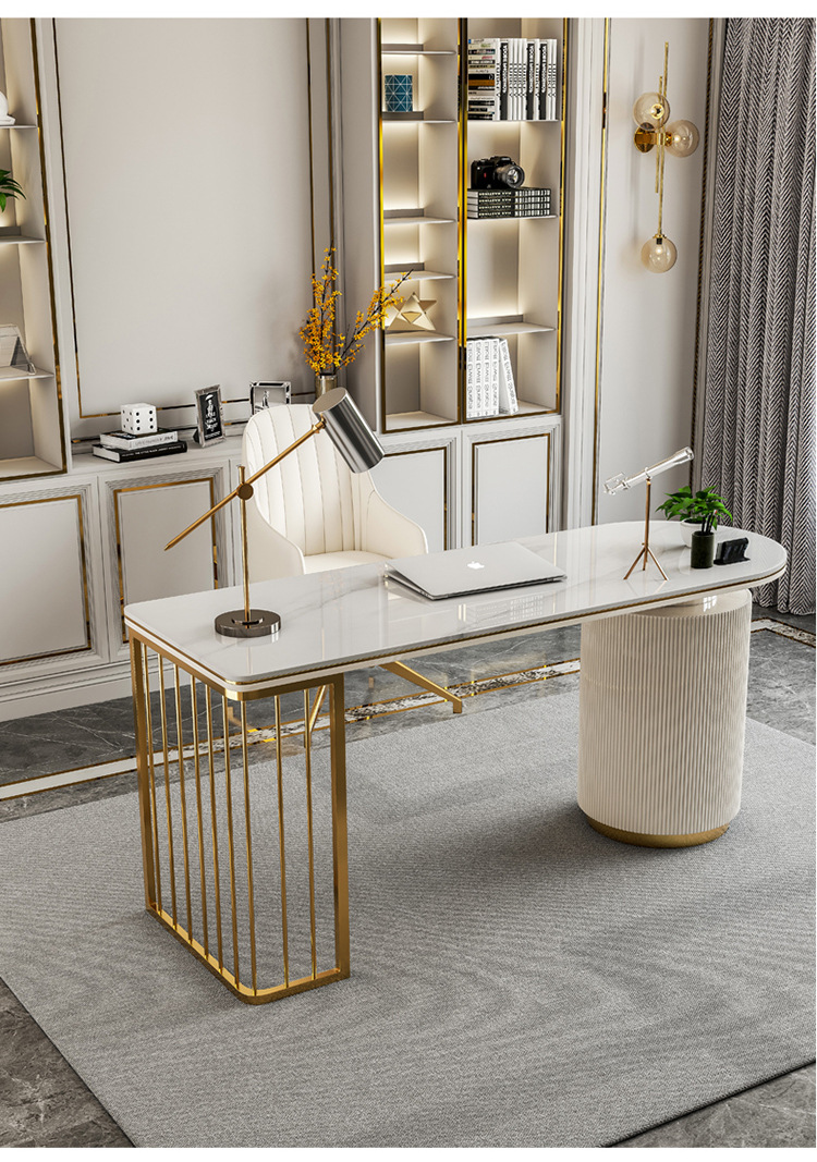 轻奢书桌办公医美咨询桌子现代简约家用美容院电脑桌老板桌写字台