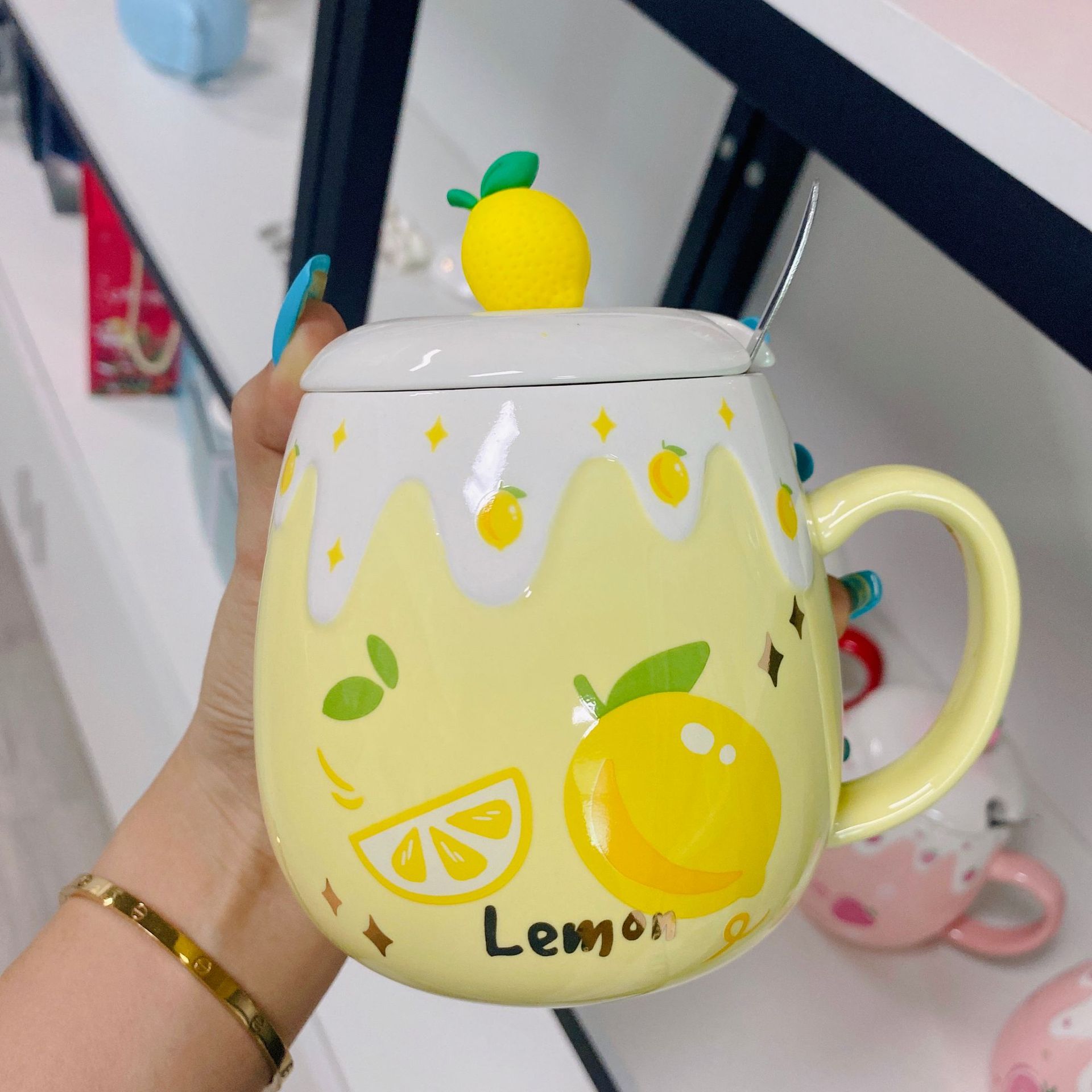 Three-Dimensional Silicone Cartoon Fruit Pattern Series Mug Strawberry Cup Good-looking Drinking Water Breakfast Coffee Cup