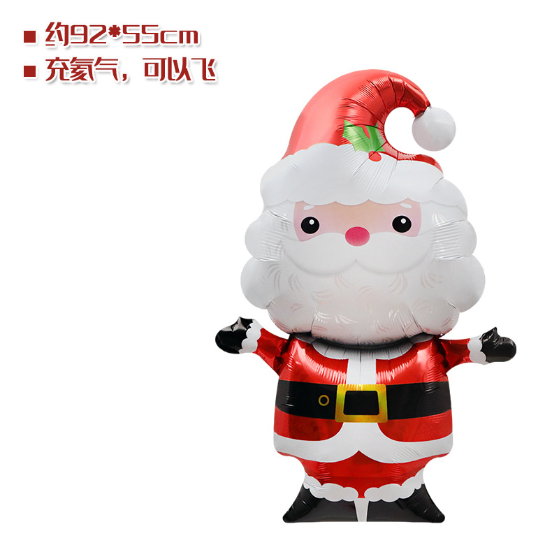 Shop Show Window Decoration Props Toys Balloon Christmas Candy Crutches Elderly Snowman Christmas Tree Balloon Photo