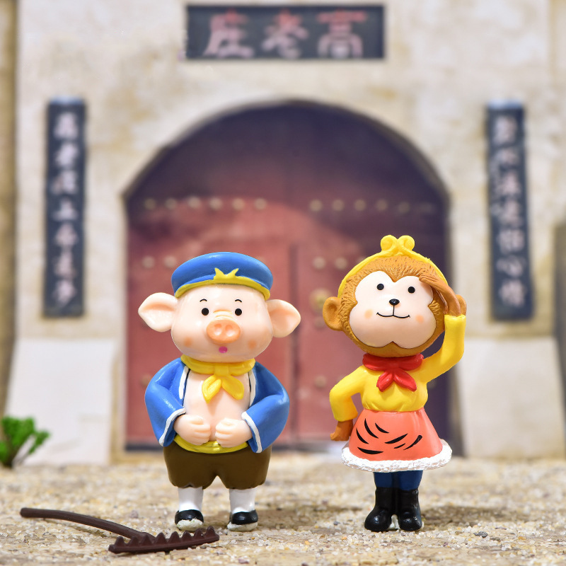 西游记人物小摆件唐僧师徒四人树脂玩偶微景观摆件手工课diy材料