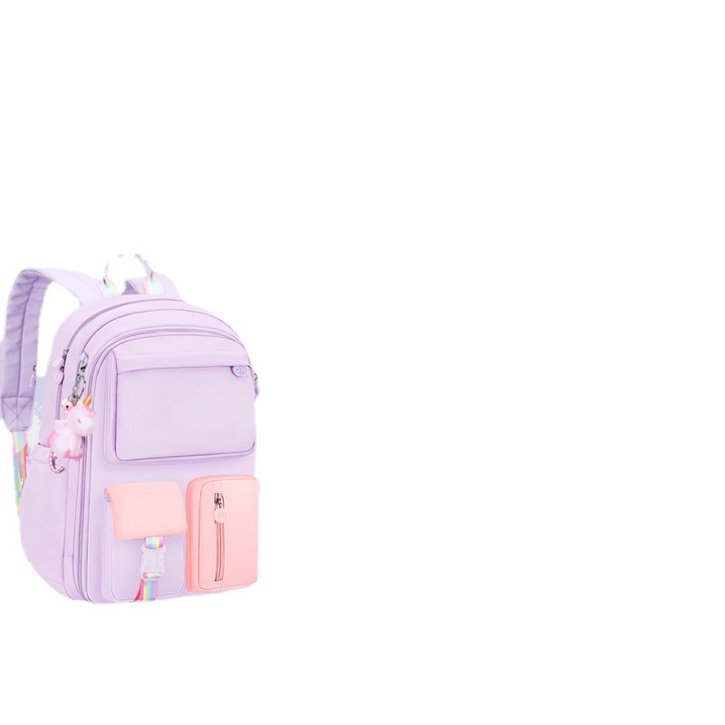 New Girls' Refrigerator Door Junior High School Student Schoolbag Casual Primary School Student Lightweight Girls' Backpack Decompression