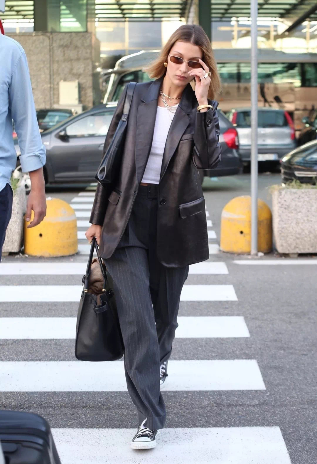 真皮皮衣外套女oversize中长款绵羊皮欧美皮西装2021年秋跨境货源