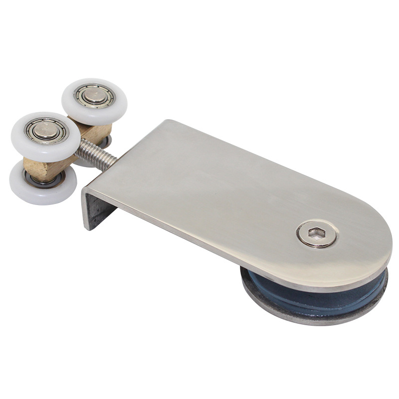 淋浴房玻璃移门吊滑轮卫生间推拉门吊门轨道滚轮浴屏隔断五金配件