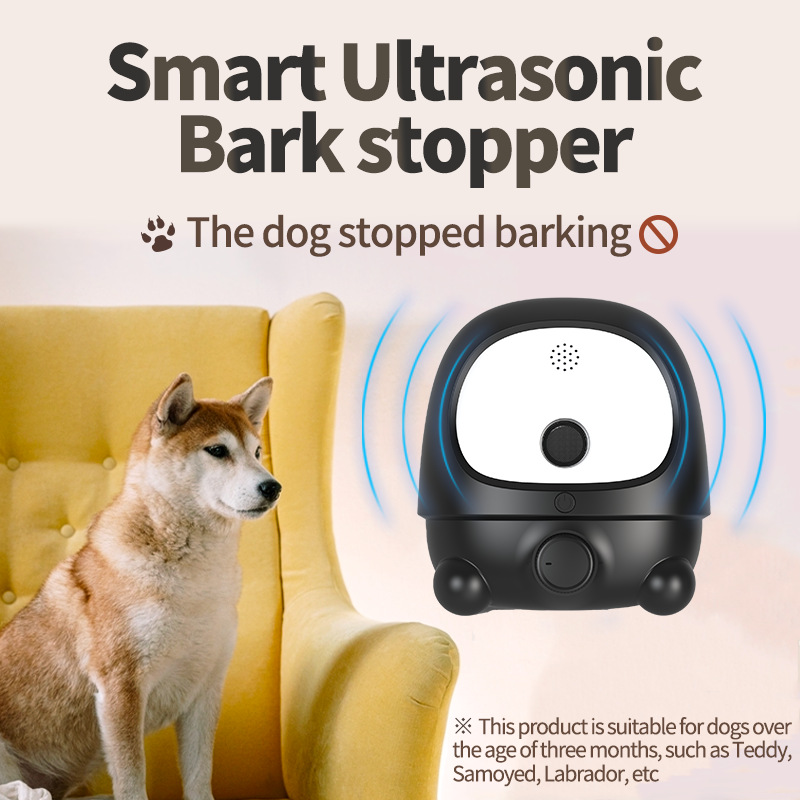 跨境新品宠物止吠器 充电款便捷式训练器 大功率超声波声控训狗器