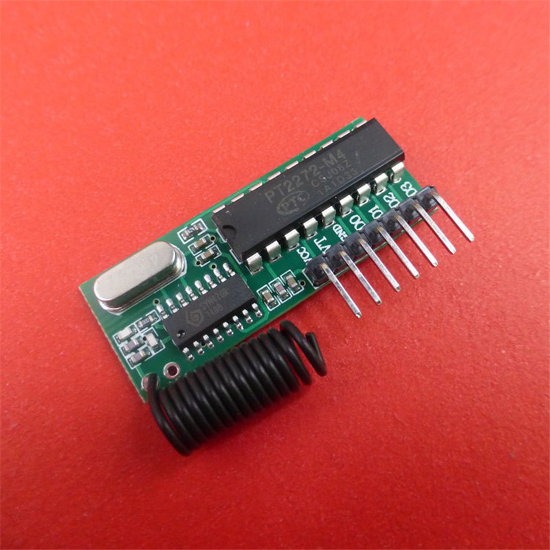 315mhz无线接收模块超外差固定编码焊码型pt2272点动m4脚位同r06a