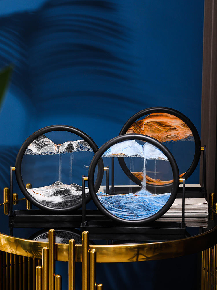 厂家直销流沙画摆件轻奢艺术沙漏家居客厅桌面装饰品生日礼品