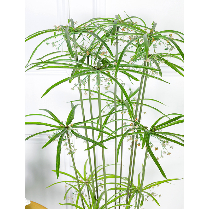 仿真风车草旱伞草水竹草假绿植商场广场玄关庭院别墅落地摆件盆栽