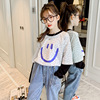 girl Base coat spring and autumn children T-shirt Long sleeve 2021 new pattern spring clothes Western style Big Kids girl jacket Foreign trade