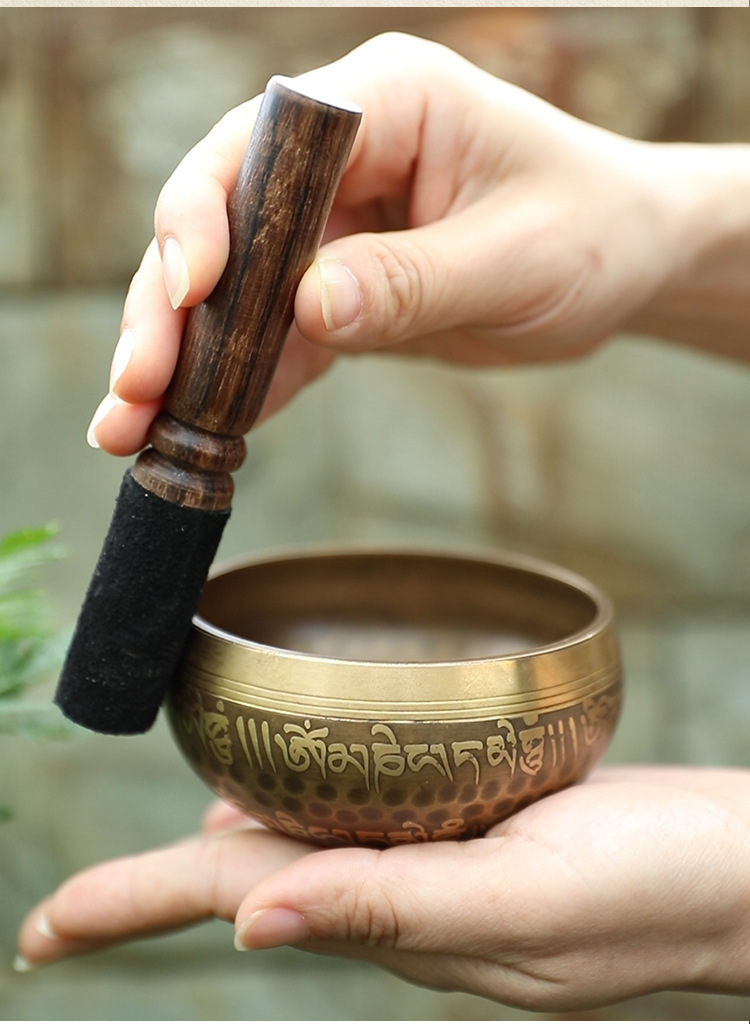 尼泊尔颂钵佛音碗瑜伽冥想梵音钵静心钵采耳铜磬摆件