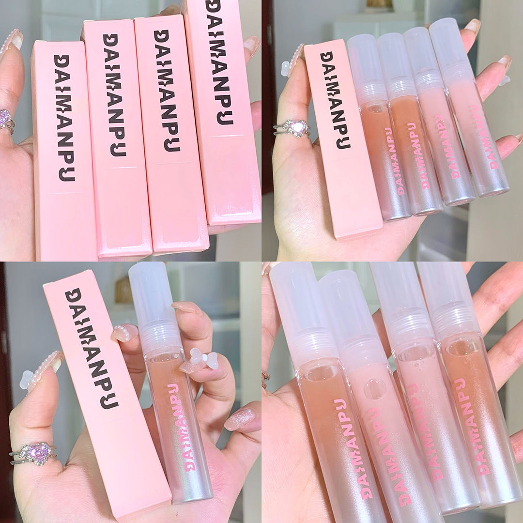 Fade Lip Lines Ripple Crystal Moisturizing Custard Lip Gloss Glass Lip Lacquer Female Hidden Lip Lines Moisturizing Deep Moisturizing Lip Care Oil