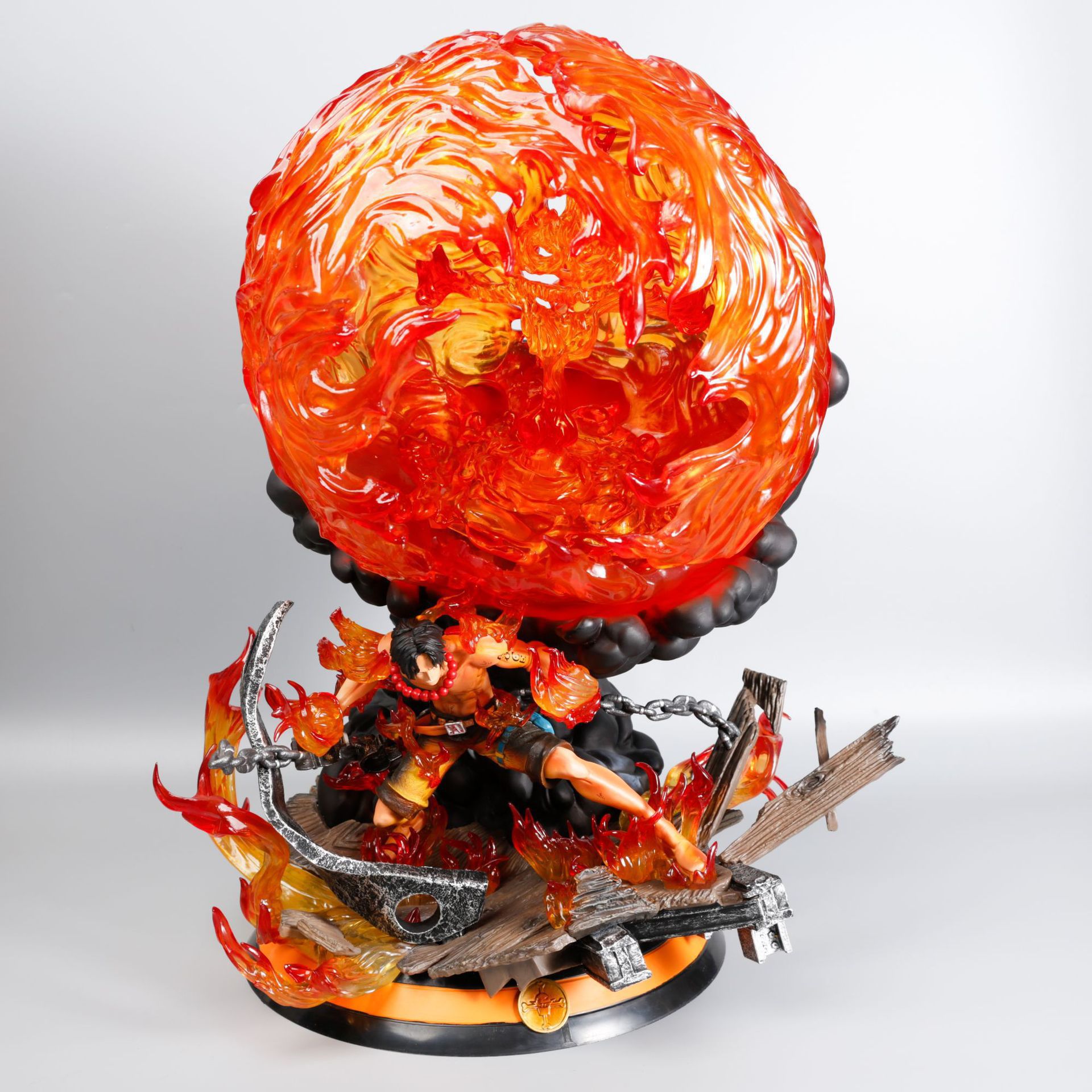 海贼 大炎戒 gk炎帝火球艾斯 16色 可发光 雕像 模型盒装手办