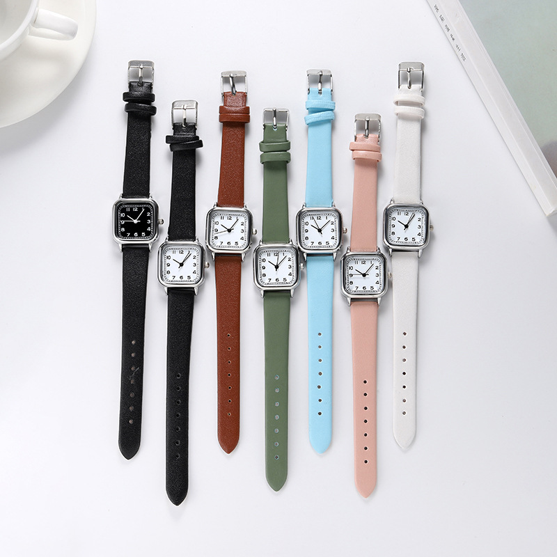 Tik Tok Fashion Drainage Women's Fashion Luminous Girls Square Watch Student Small Small Square Watch One Piece Dropshipping