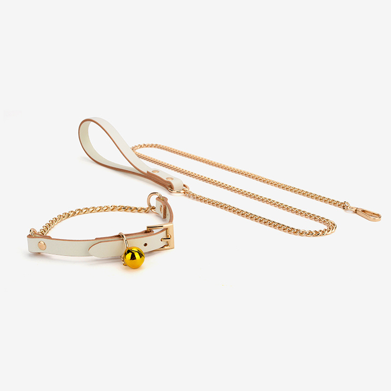 铃铛项圈choker夫妻房事调情另类玩具狗奴铁牵引成人情趣用品批发