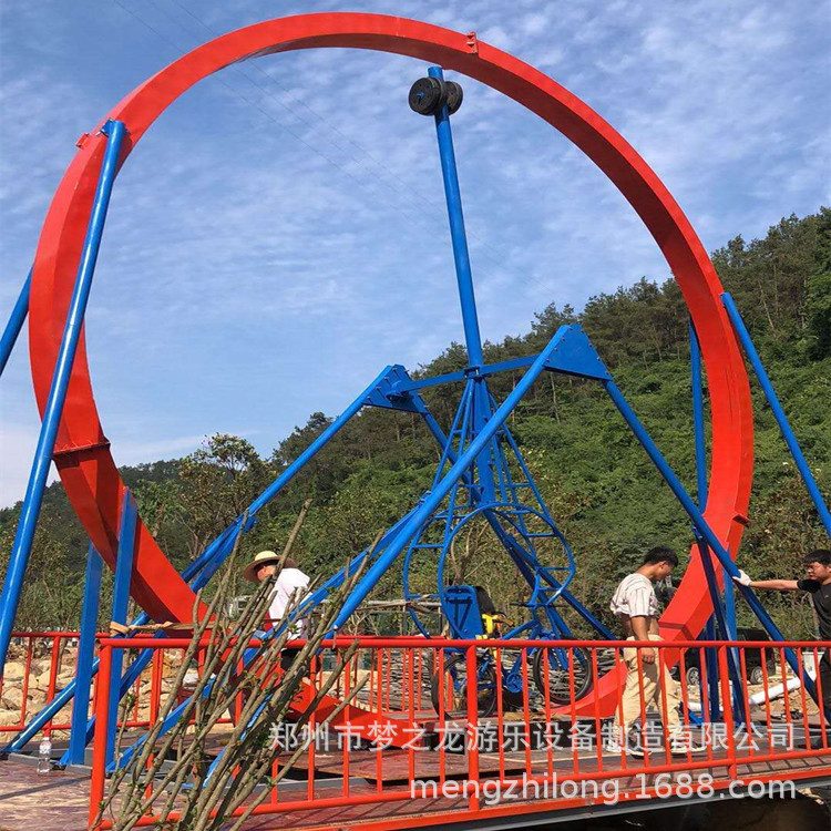 河南南阳网红旋转抖音同款360度旋转自行车新型无动力游乐设备