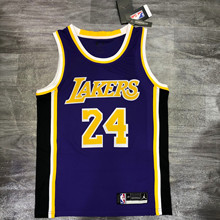 21赛季湖人队飞人款主题紫色圆领 23号詹姆斯篮球服NBA球衣