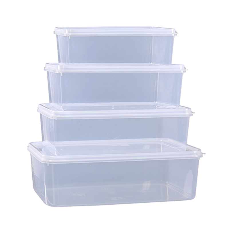 保鲜盒透明塑料盒子长方形冰箱专用冷藏密封食品级收纳盒商用林达