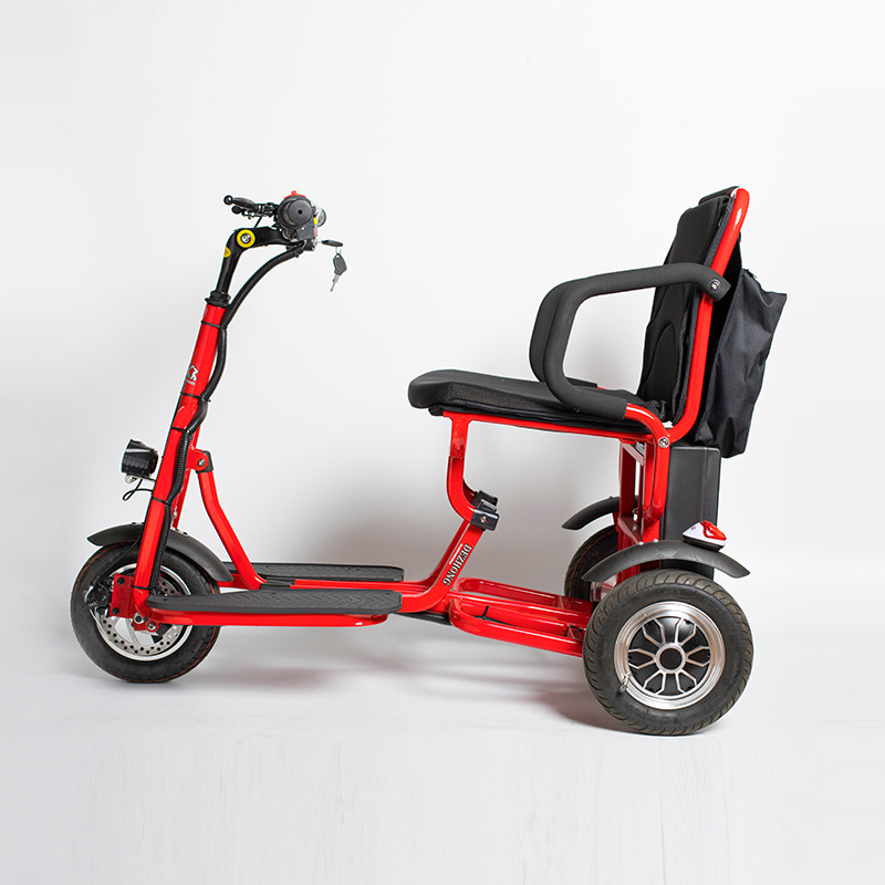折叠电动三轮车老年代步车小型助力残疾人家用电瓶车轻便便携