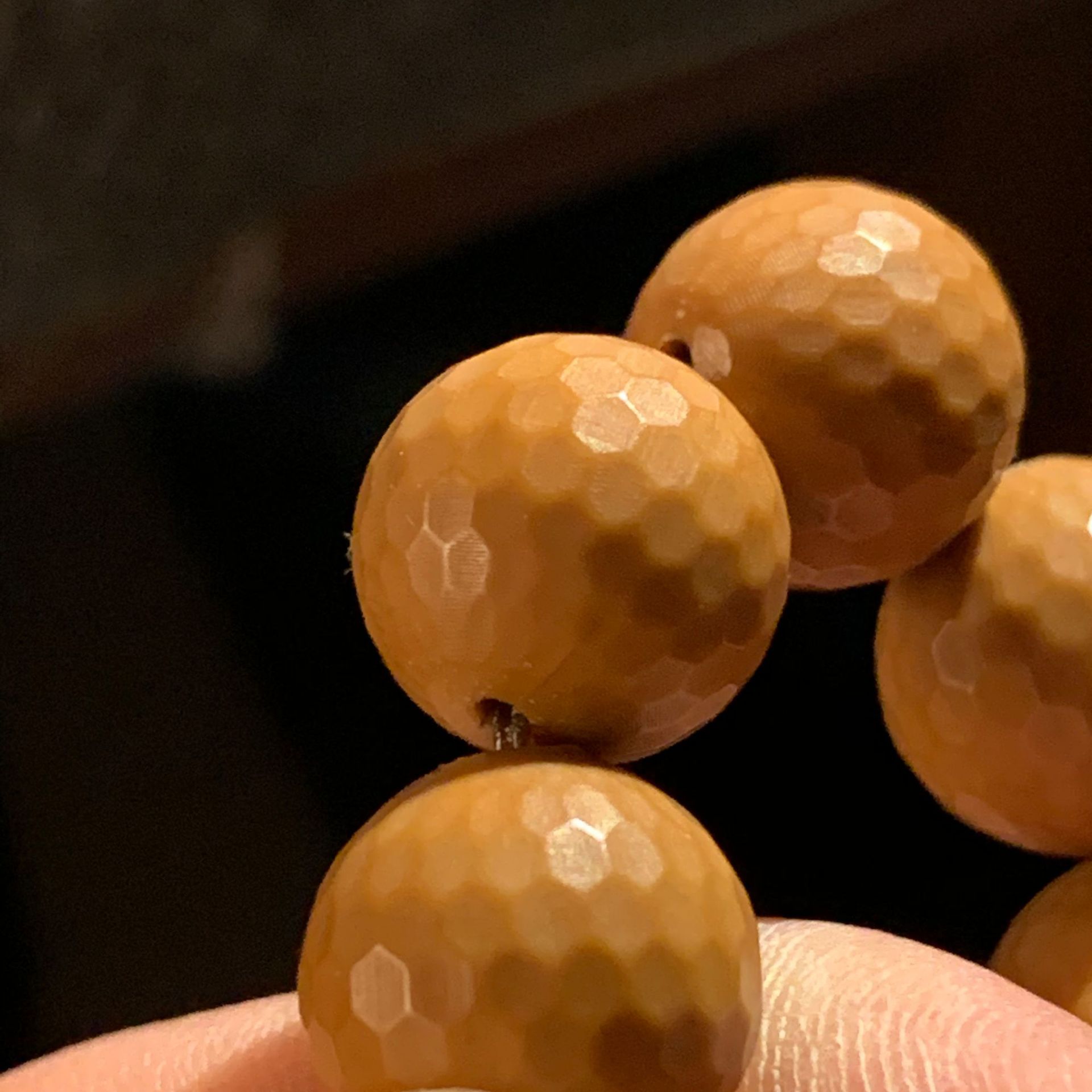 美国猴头核桃雕刻钻石面镜面光珠手串文玩光珠佛珠手串手链