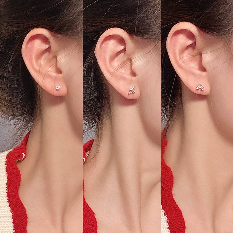 Korean Style 925 Silver Needle Set Earrings Female Niche High-Grade Pearl Earrings All-Matching Graceful Ear Rings Wholesale