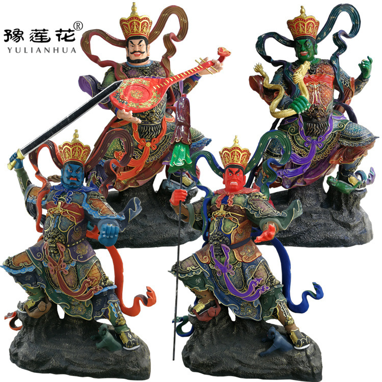 四大天王神像寺院天王殿摆放立像门神护法像摆件大型魔家四将佛像