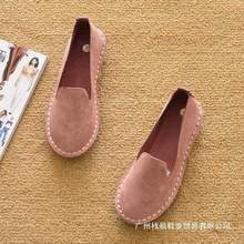 包邮2025新款春秋平跟单鞋豆豆鞋老北京布鞋懒人鞋渔夫鞋女
