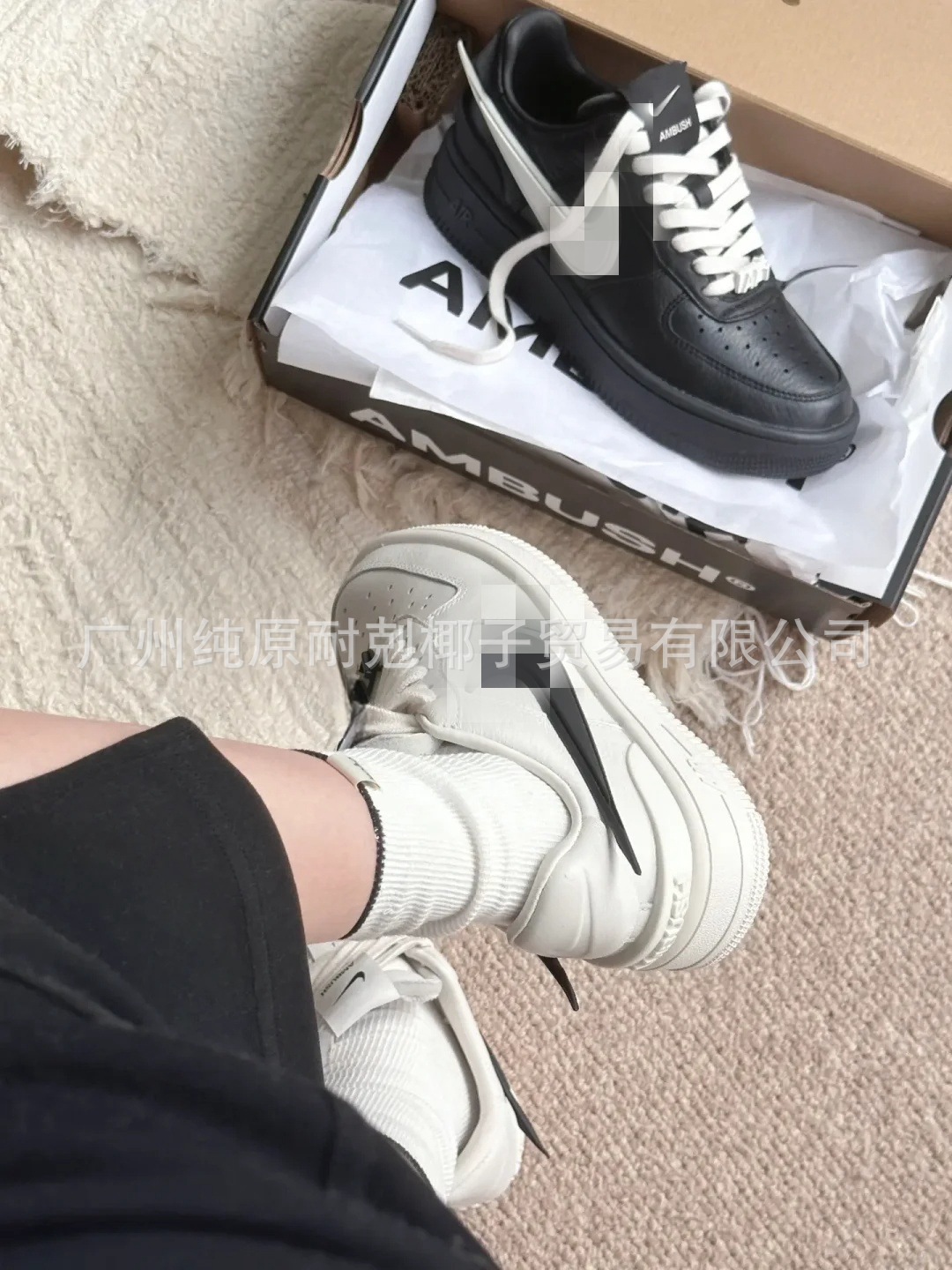 air force1 low ambush联名纯原莆田鞋白色黑色低帮板鞋-阿里巴巴