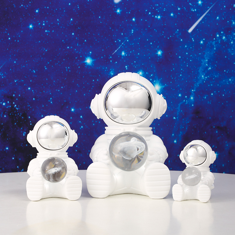 New Mini Cartoon Resin Decoration Astronaut Children's Desktop Decoration Star River Universe Series Resin Crafts