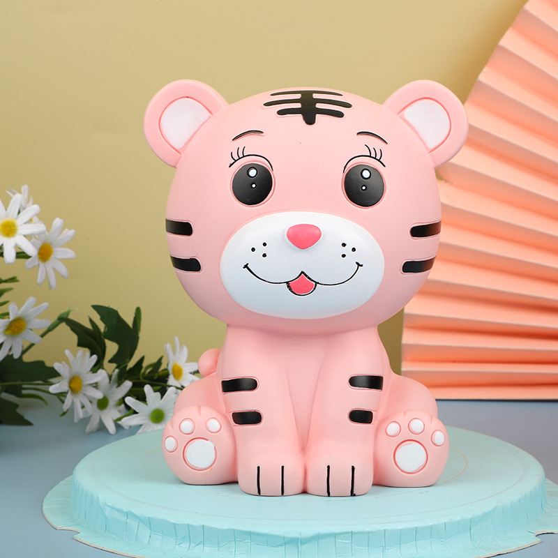 Creative Table Decoration Gifts Tiger Coin Bank New Personalized Tiger Shape Children Saving Box Direct Supply