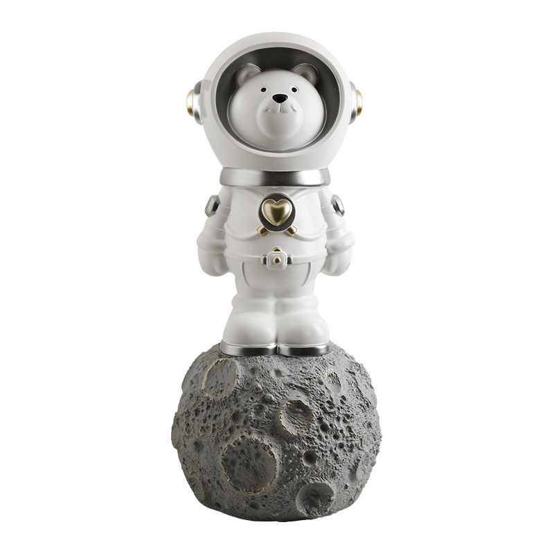 Behanmei Astronaut Crafts Living Room Decoration Home Ornament Floor Bear TV Cabinet beside Sofa Creative Furnishings